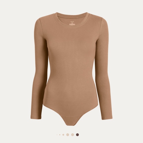 NEW NEVER WORN NUUDS RIBBED LONG SLEEVE BODYSUIT - Picture 1 of 5